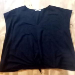 ZARA black xl polyester/cotton blouse